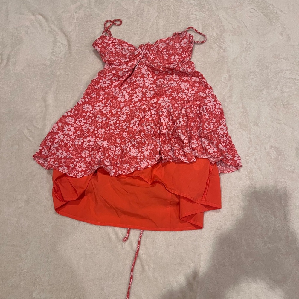 Women’s Pink Floral Tiered babydoll Top